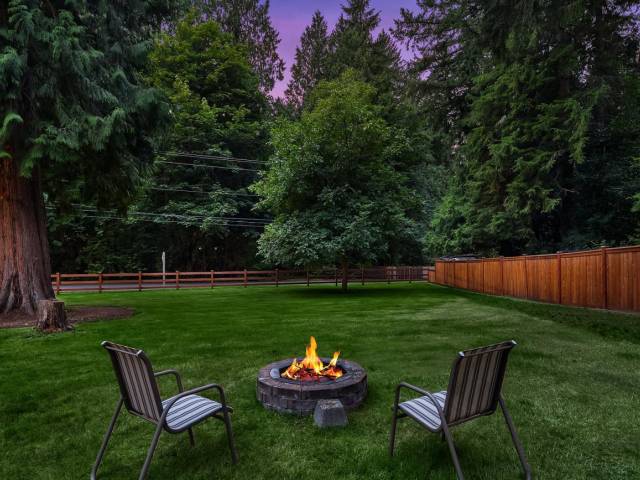 Relax and have a fire under the stars.